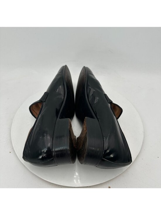 Salvatore Ferragamo Men Size 9.5D Black Patent Leather Tuxedo Loafer Dress Shoes